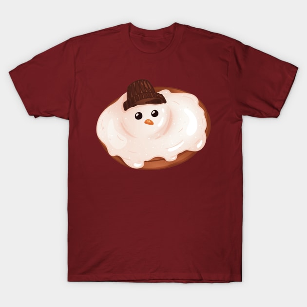 Melted Snowman Cookie T-Shirt by smalart